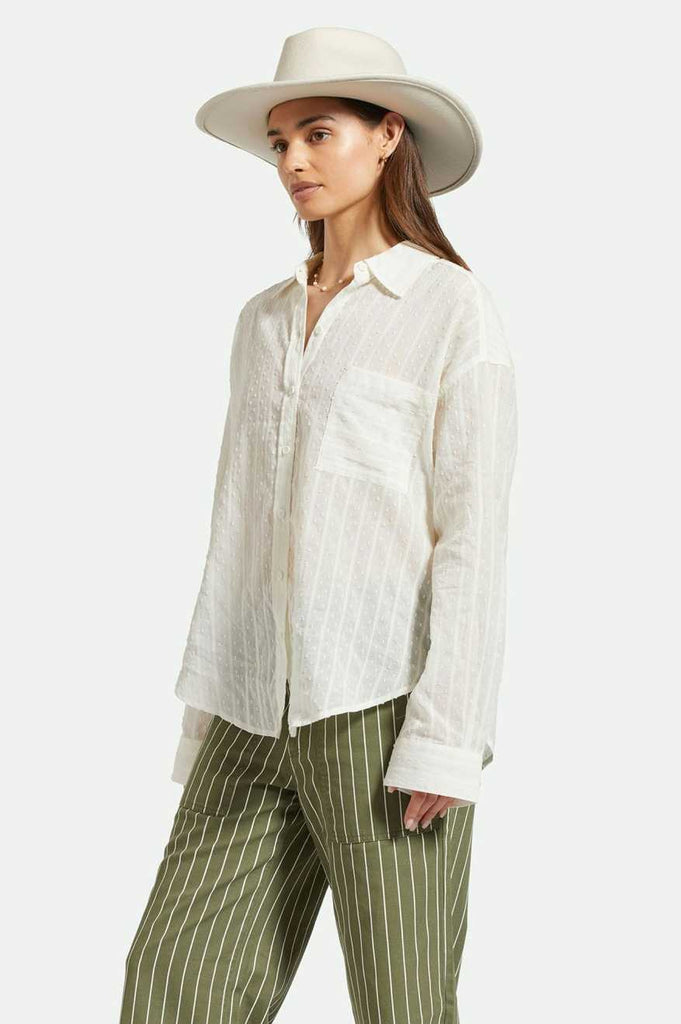 Brixton East Side L/S Boxy Woven Shirt - White