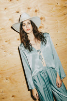 Women's Soho Silky Top in the color Blue Green Shine - Men's Lifestyle image