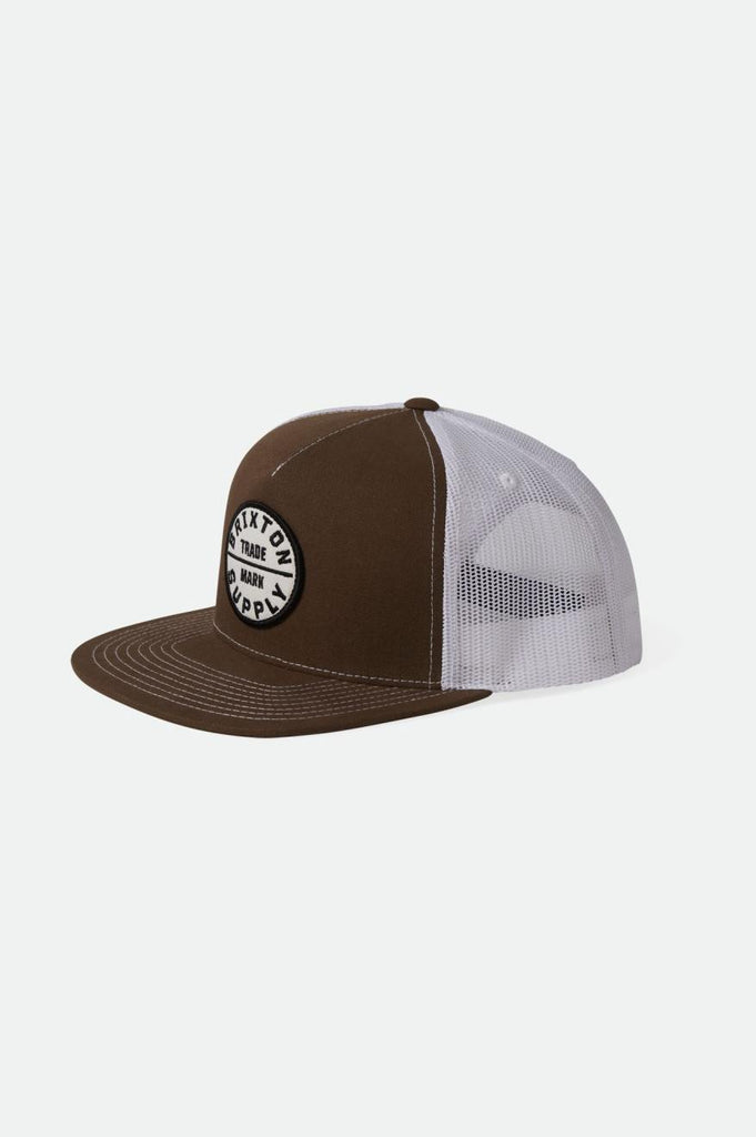 Brixton Oath MP Trucker Hat - Sepia/White