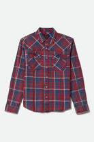 Men's Waylon Lightweight Overshirt in the color Denim Plaid - Front Product View