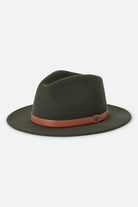 Unisex Messer Fedora in the color Ivy/Light Brown - Front Product View