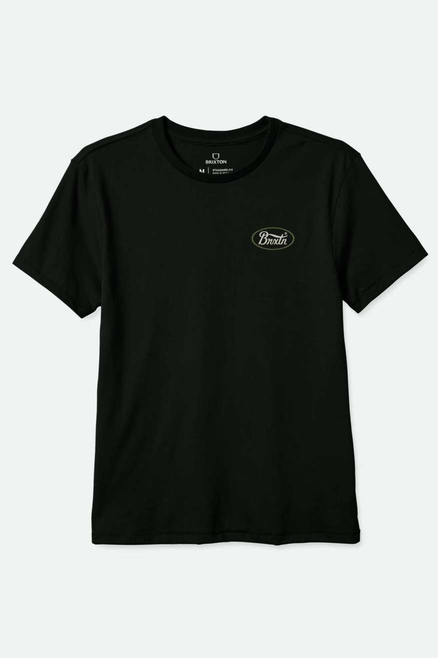 Parsons S/S Tailored T-Shirt - Black/Bone/Sea Kelp