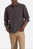 Men's Hasting Lightweight Ultra Soft Flannel in the color Black - Men's Front View