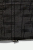 Men's CRU Oxford Plaid Relaxed S/S Shirt in the color Charcoal/Black Plaid - Additional Laydown image