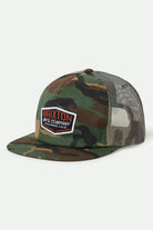 Unisex Coleson Trucker Hat in the color Camo/Camo - Front Product View