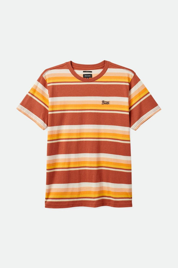 Brixton Hilt Stith S/S Tee - Terracotta/Apricot/Off White