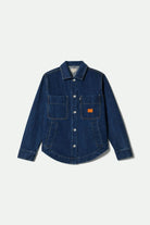 Women's Durham Shirt Jacket in the color Rinse Denim - Front Product View