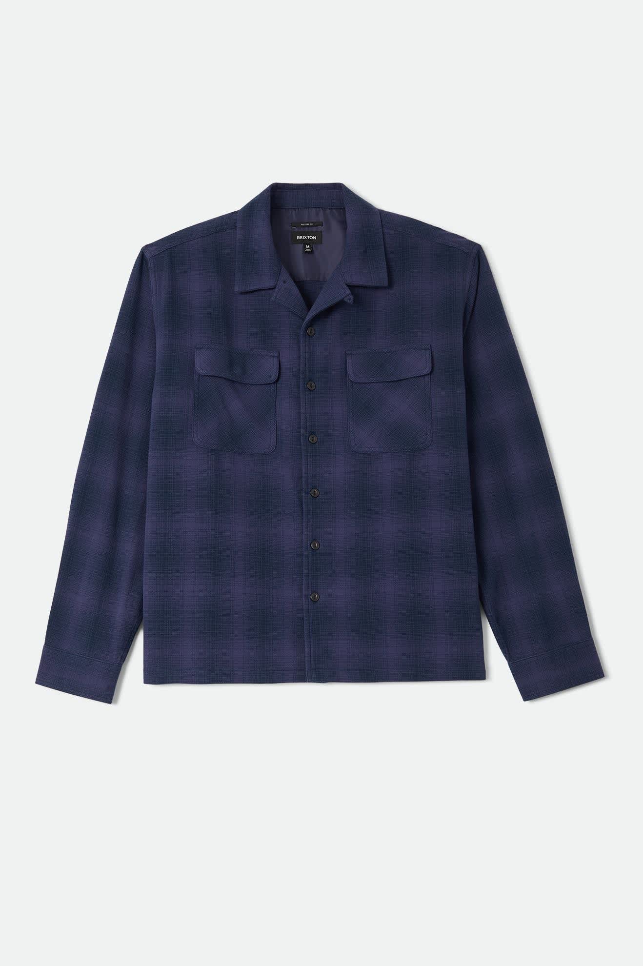 Men's Century Overshirt in the color Blue/Navy Shadow - Front Product View