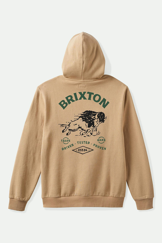 Brixton Charging Buffalo Hoodie - Sand