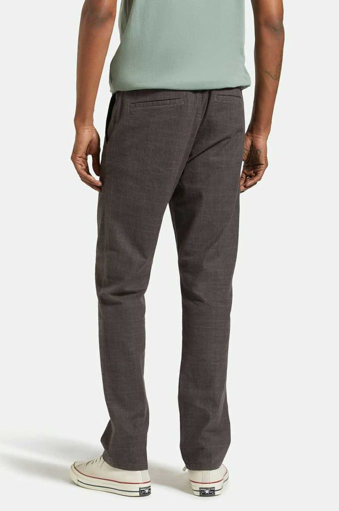 Men's Back Fit Image | Choice Chino Regular Pant - Black Houndstooth