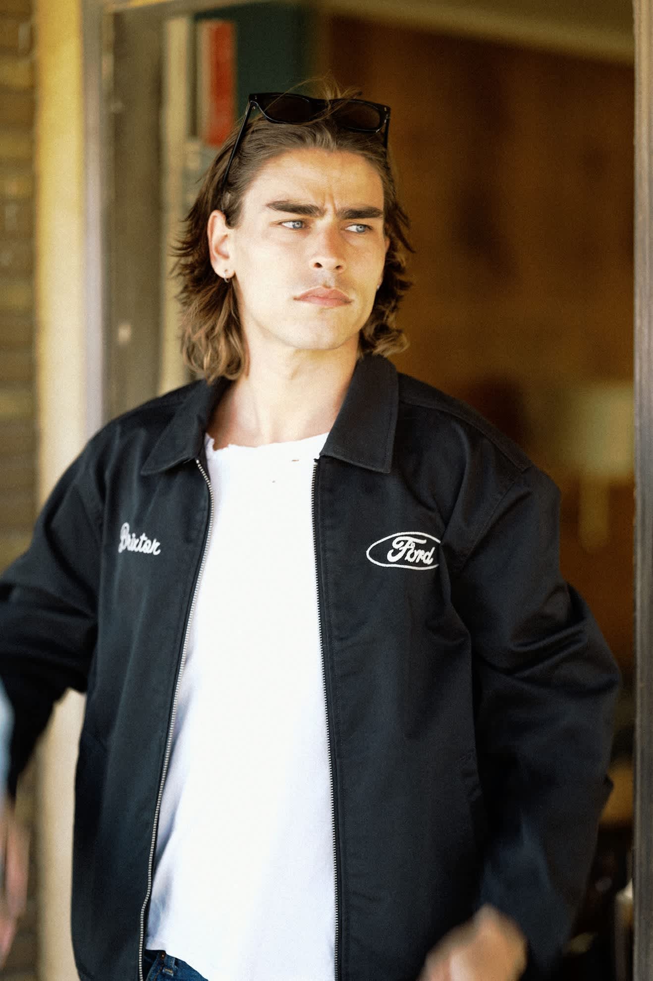 Unisex Ford Built Tough Harrington Jacket in the color Burnt Rubber - Men's Lifestyle image