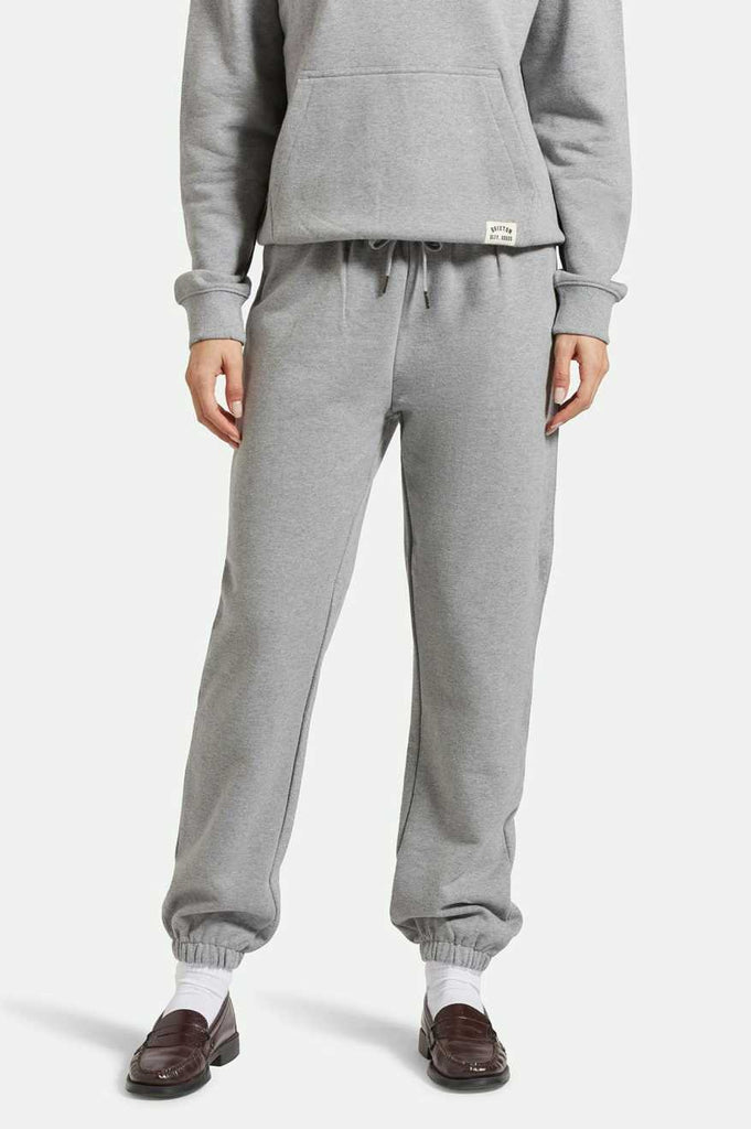 Brixton Cross Loop French Terry Sweatpant - Heather Grey