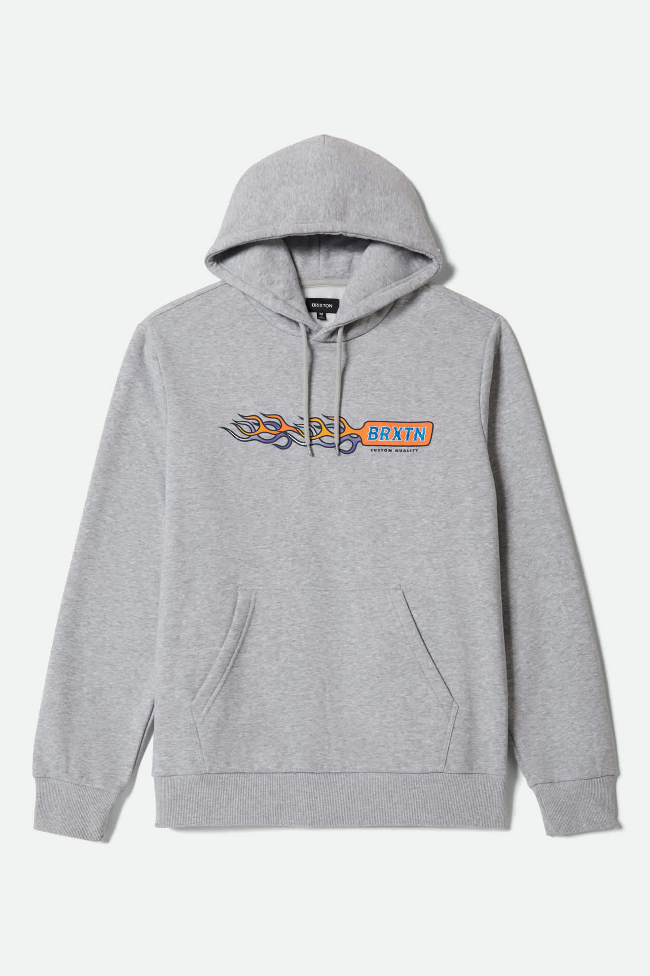 Men's Flames Hoodie in the color Gunmetal Heather - Front Product View