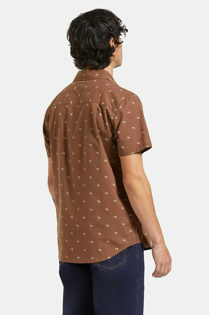 Brixton Charter Print S/S Woven Shirt - Pinecone Brown/Tipping Square