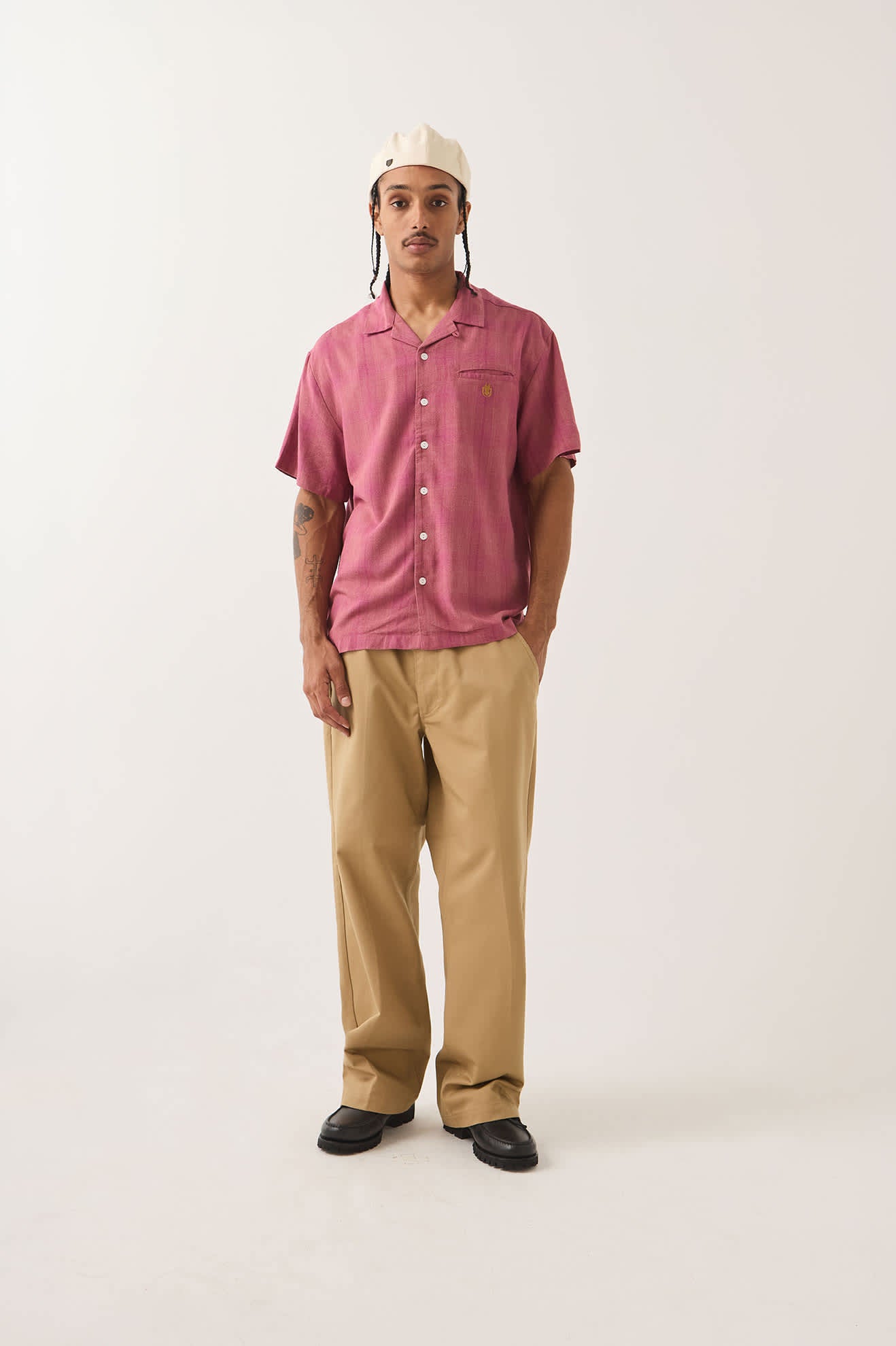 Men's Trademark Chino Pant in the color British Khaki - Men's Front View