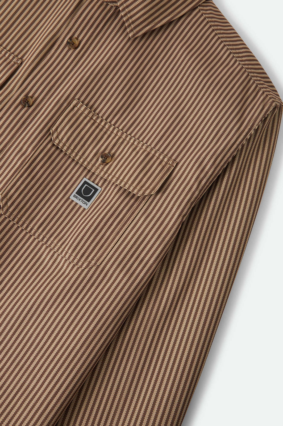 Men's Journey Lightweight Shirt in the color Brown/Sand - Additional Laydown image