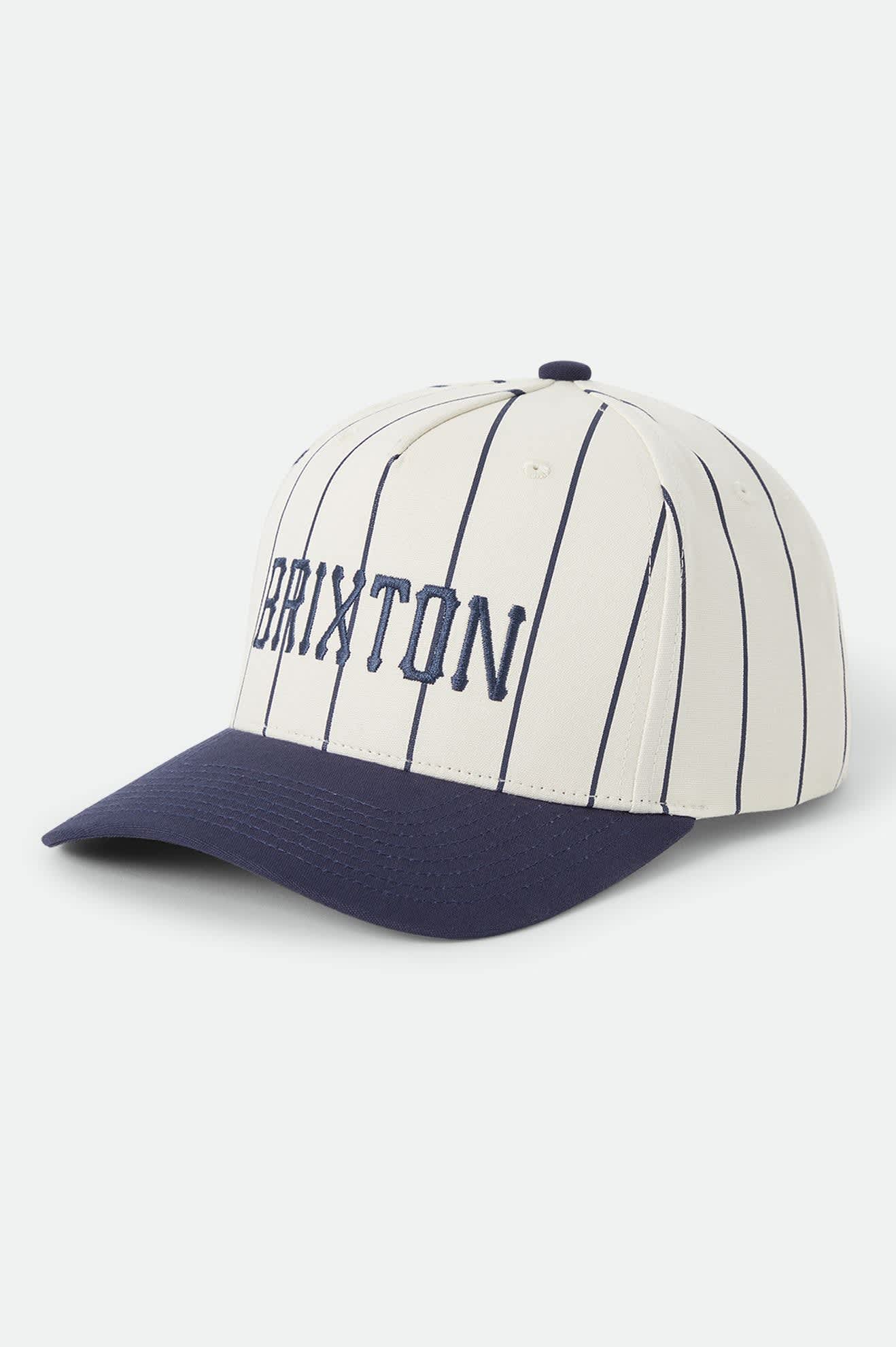 Unisex Homerun Snapback in the color Off White/Washed Navy - Front Product View