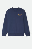 Men's Straton Crew in the color Washed Navy - Front Product View