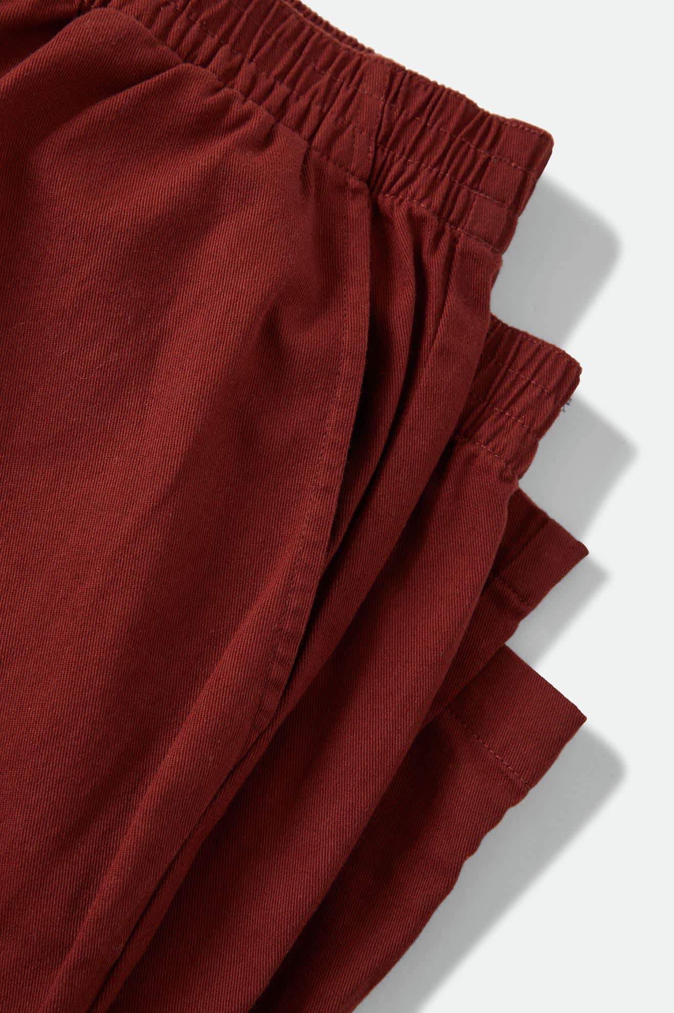 Women's Lounge Pant in the color Dark Brick - Additional Laydown image