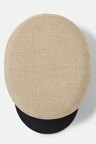 Women's Fiddler Fisherman Cap in the color Khaki Stripe/Washed Black - Additional Laydown image