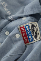 Men's Ford Service Dept Workshirt in the color Blue Chambray - Additional Laydown image
