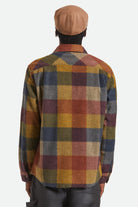 Unisex Hooligan Flat Cap in the color Camel Melton Wool - Men's Back View