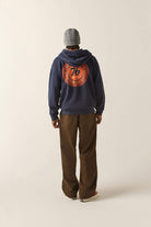 Men's 76 Certified Full Zip Hoodie in the color Washed Navy - Men's Back View