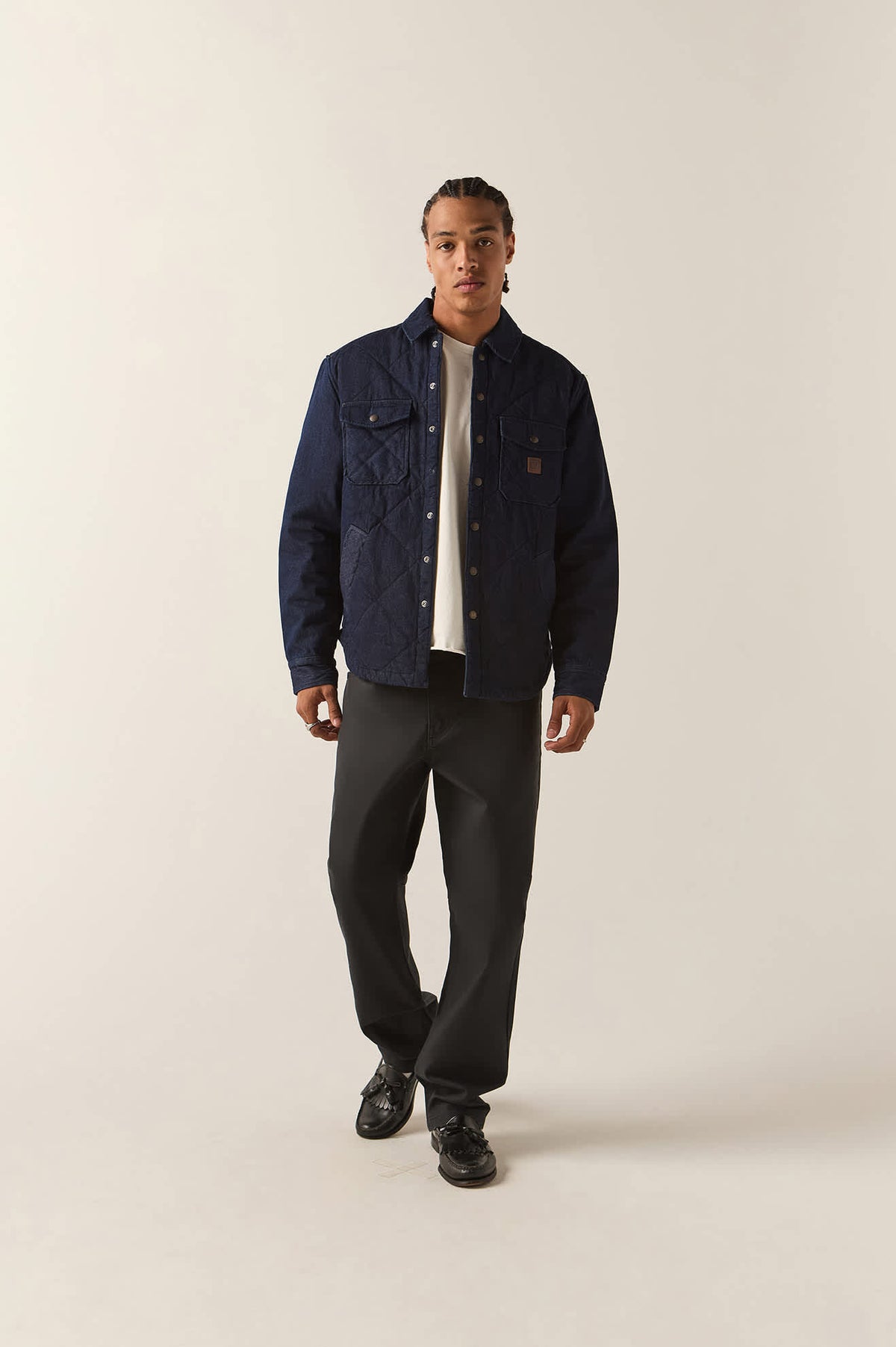Men's Durham Lined Jacket in the color Dark Denim - Additional Fit image