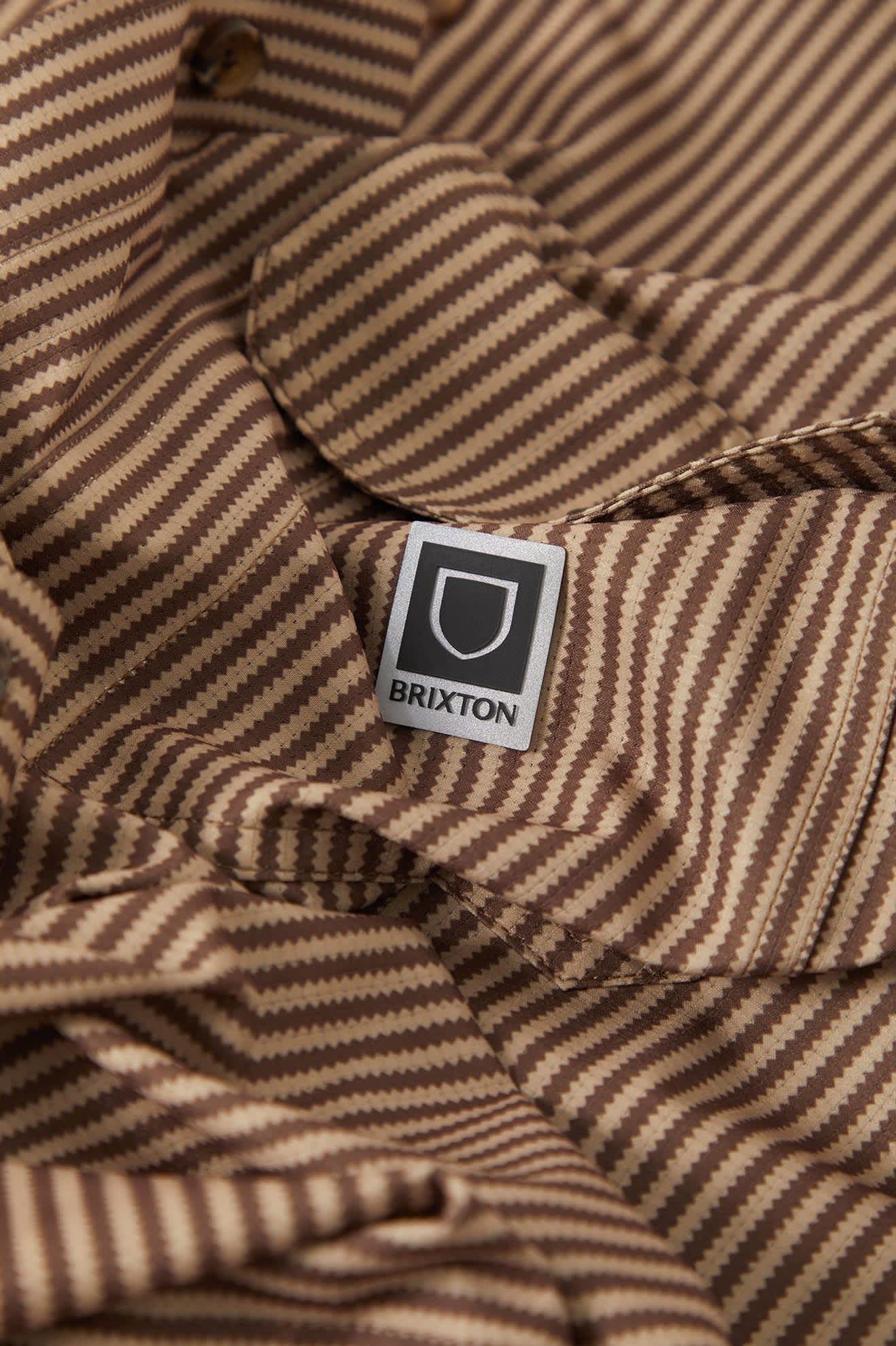 Men's Journey Lightweight Shirt in the color Brown/Sand - Additional Laydown image