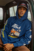 Men's Ford Mud Marathon Relaxed Fleece Hoodie in the color Ford Blue - Men's Lifestyle image
