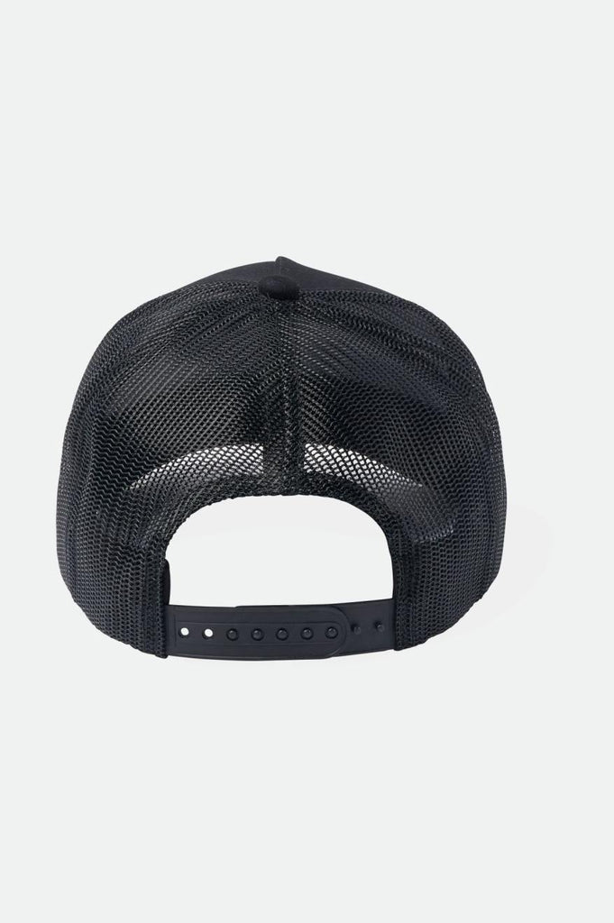 Brixton Alpha Block NetPlus Trucker Hat - Black/Black