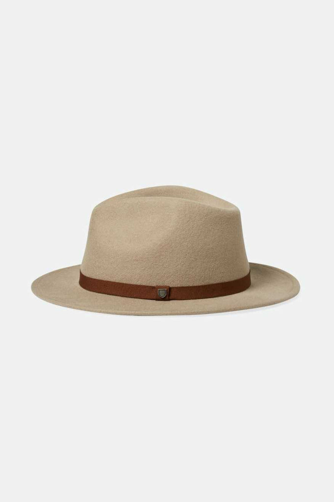 Brixton Messer Packable Fedora - Timberwolf/Light Brown