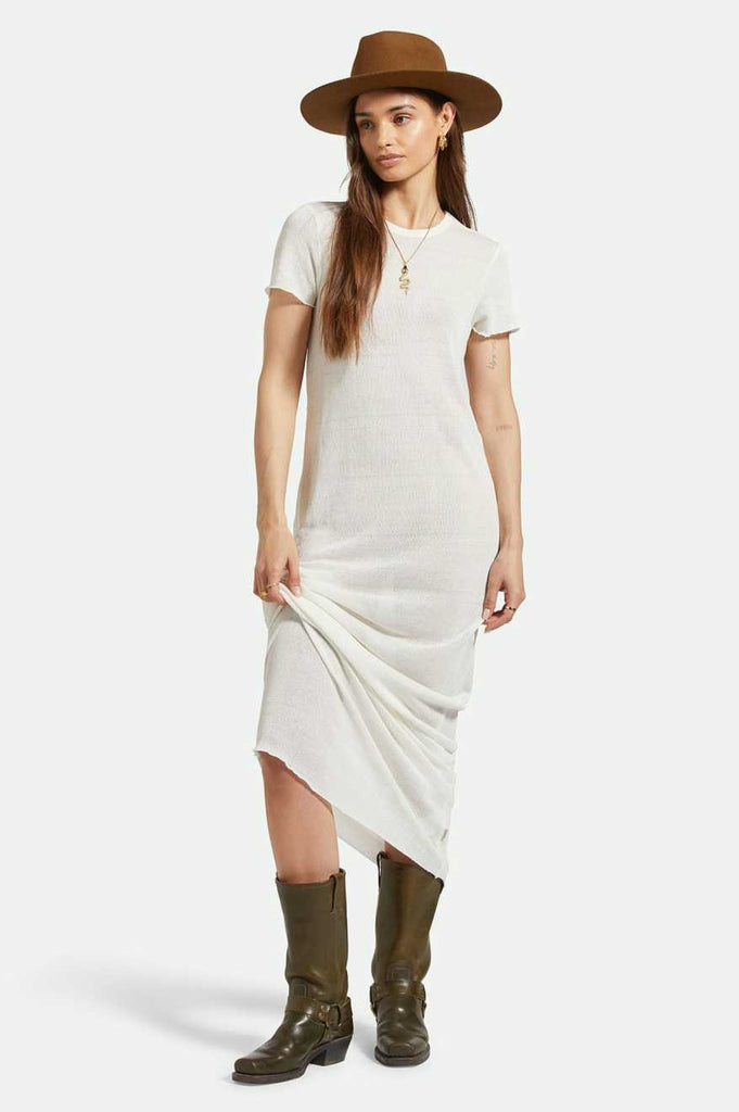 Brixton Sheer Knit Dress - Off White