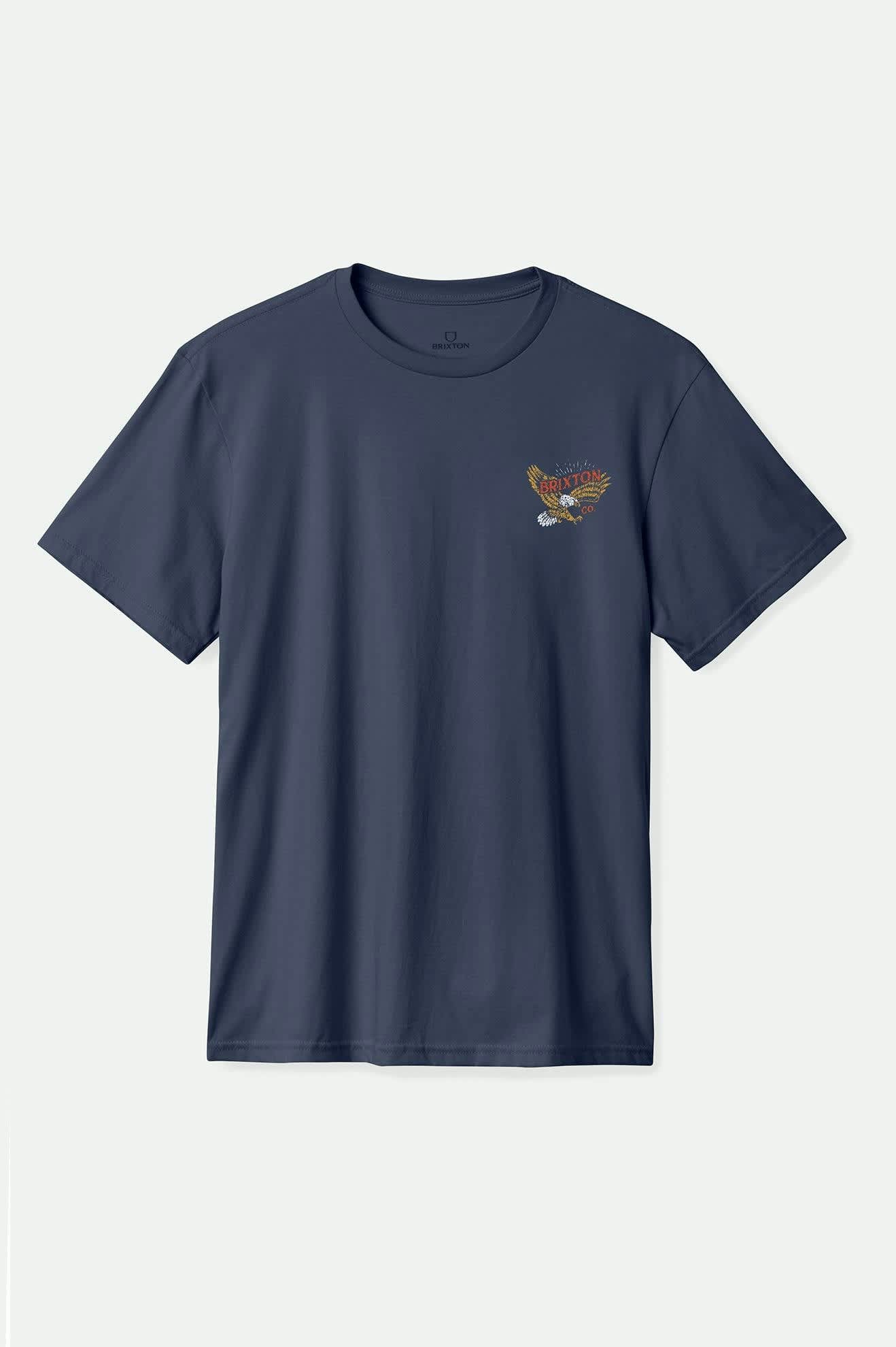 Men's Keller S/S Standard T-Shirt in the color Washed Navy Worn Wash - Front Product View
