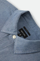 Men's Trademark Long Sleeve Shirt in the color Blue Chambray Micro Stripe - Additional Laydown image