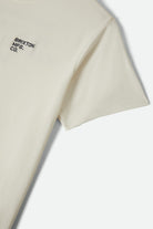 Men's Gage S/S T-Shirt in the color Off White Worn Wash - Additional Laydown image