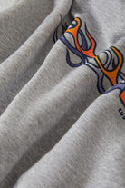 Men's Flames Hoodie in the color Gunmetal Heather - Additional Laydown image
