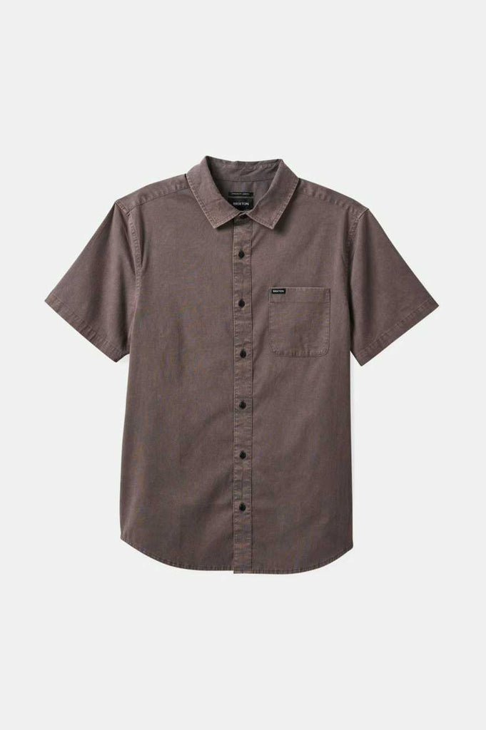 Brixton Charter Sol Wash S/S Woven Shirt - Charcoal Sol Wash