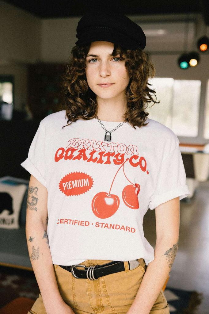 Women's Lifestyle 1 | Premium Cherry Vintage Crew T-Shirt - White