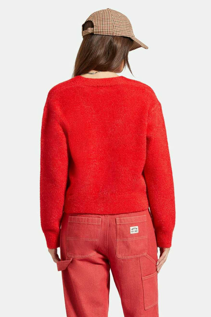 Brixton Town Cardigan - Mars Red