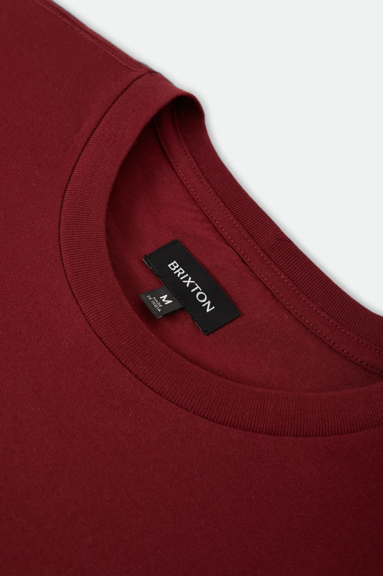 Men's Burger She Wrote Pocket T-Shirt in the color Burgundy - Additional Laydown image