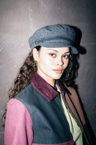 Unisex Fiddler Fisherman Cap in the color Grey Shadow Plaid - Men's Lifestyle image