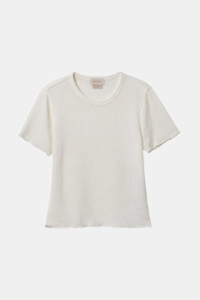 Brixton Sheer S/S Knit Top - Off White