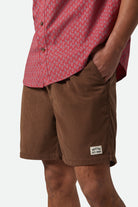 Men's Everyday Corduroy Short in the color Pinecone Brown - Men's Side View