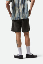 Men's Everyday Corduroy Short in the color Washed Black - Men's Back View