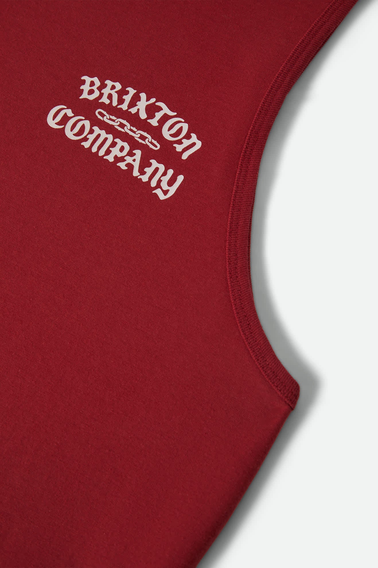 Men's Chains Tank Top in the color Robust Red - Additional Laydown image