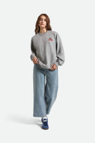 Women's Inwood Women's Oversized Fleece in the color Heather Grey - Women's Back View