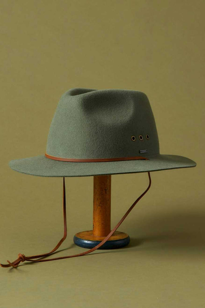 Brixton Wesley WTHR GUARD™ Packable Fedora - Light Moss