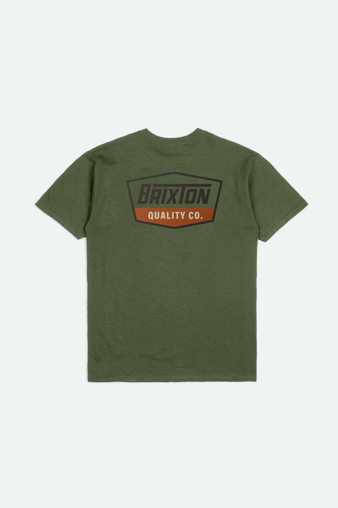 Back Laydown Image for Regal S/S Standard T-Shirt - Ivy Green/Washed Black/Rust