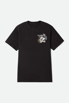 Men's Wolcott Short Sleeve Standard T-Shirt in the color Black Worn Wash - Front Product View